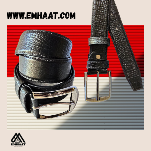Genuine Leather Belt Crocodile Style With Buckle For Men