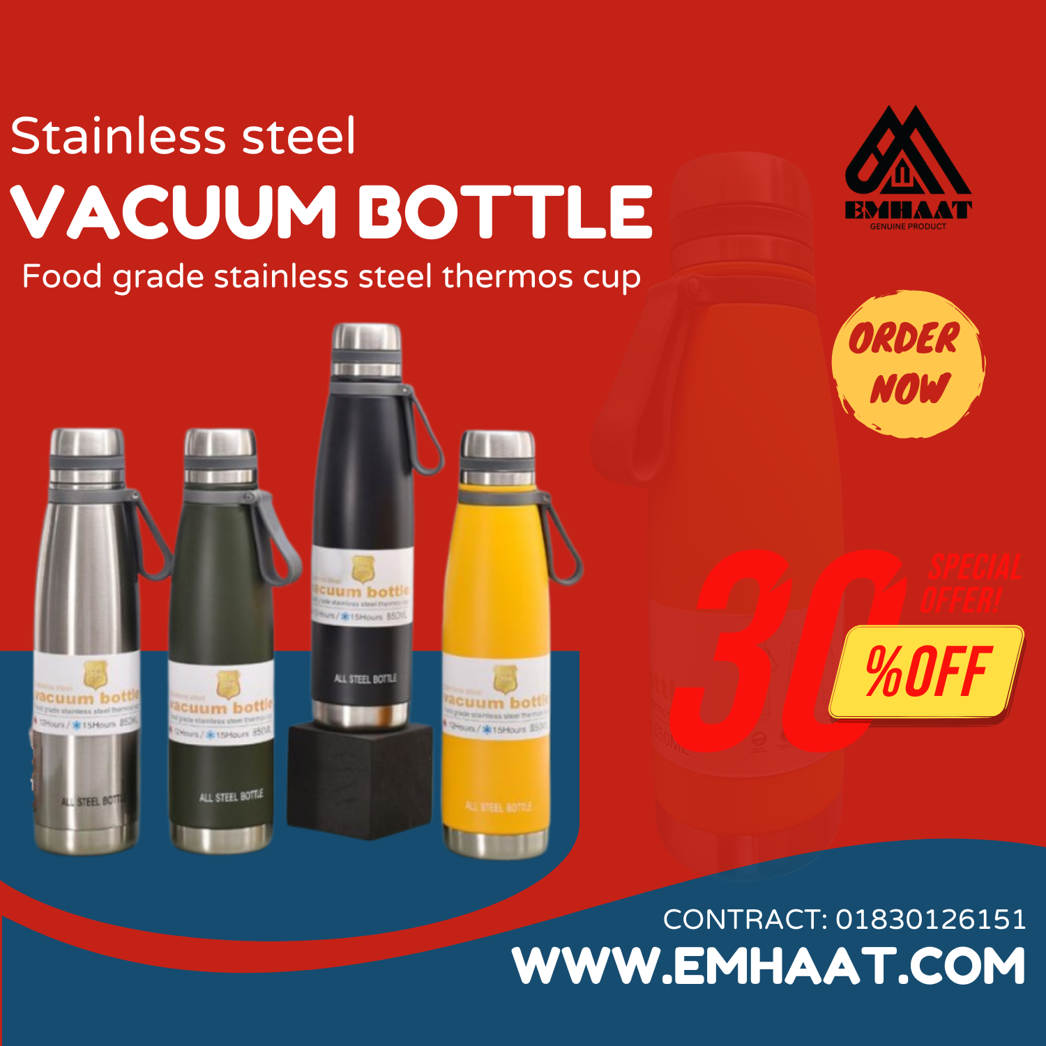 650ML Thermos Cold and Hot Drinks Coffee Vacuum Bottle